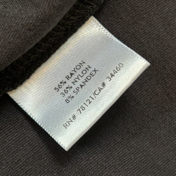 Eileen Fisher Black Sleeveless Twist Front Knee Length Dress Made in USA Size M - Picture 5 of 5